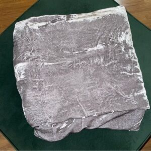 Urban Outfitters Home Beau Pewter Silver Crushed Velvet Window Panel Curtain